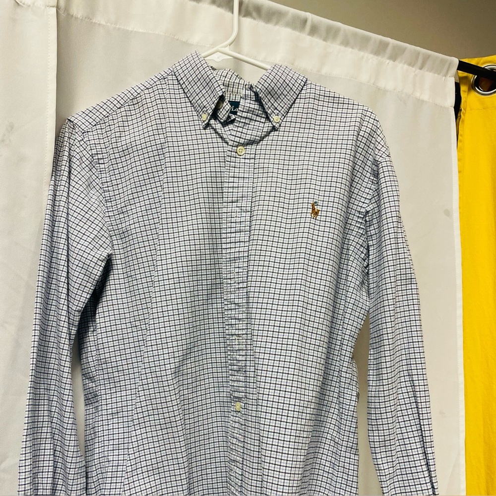 Ralph Lauren Men's Classic Fit Front-Buttoned Long Sleeve | White | Small